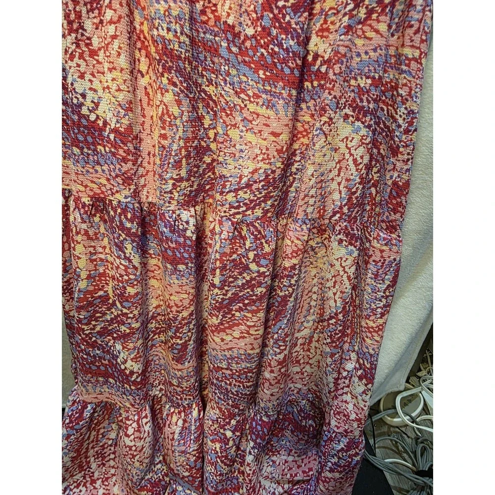 NWT London Times Pink Floral Smocked Waist Maxi Crinkled Garden Wedding A Line12 - Picture 9 of 10